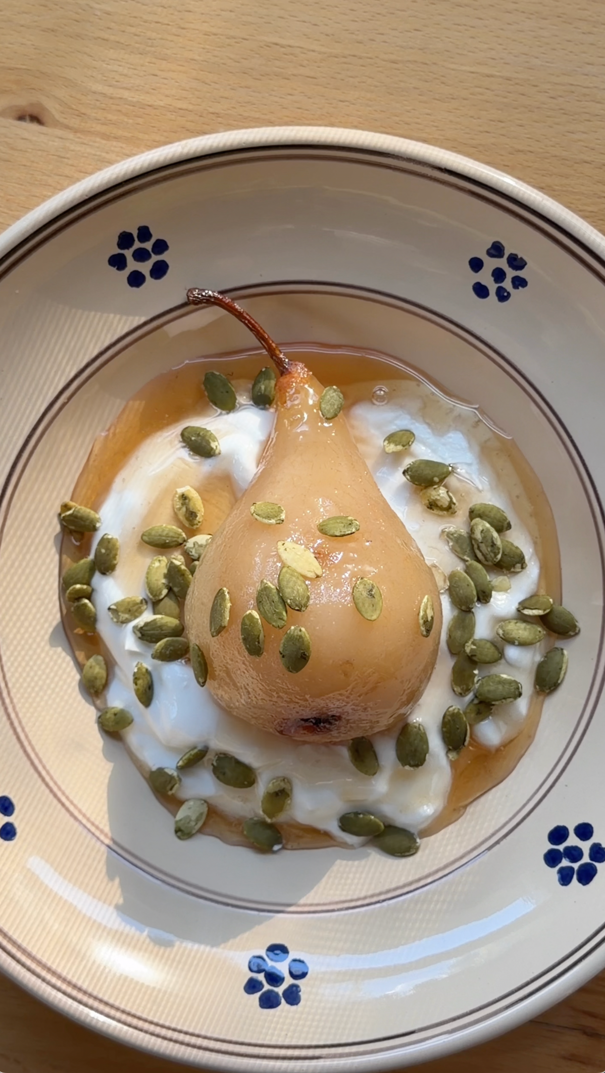 Warming Poached Pears